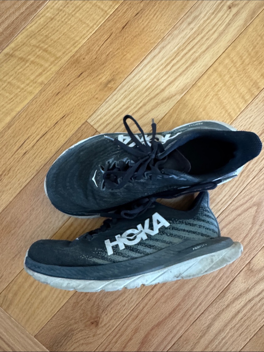 Black hoka sneaker